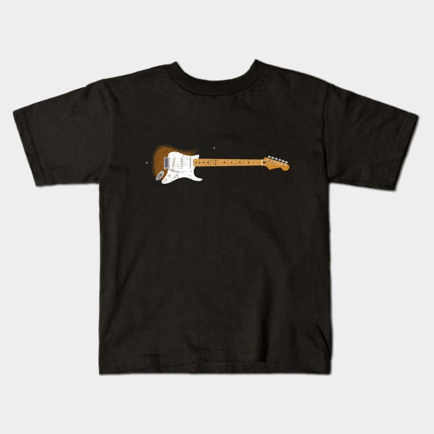 Buddy Holly Electric Guitar Kids T-Shirt by Daniel Cash Guitar